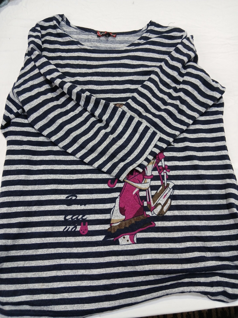 Langarmgestreiftes T-Shirt