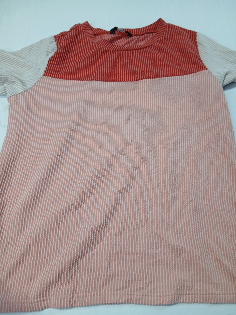 Top Canellado em Bloco de Cores