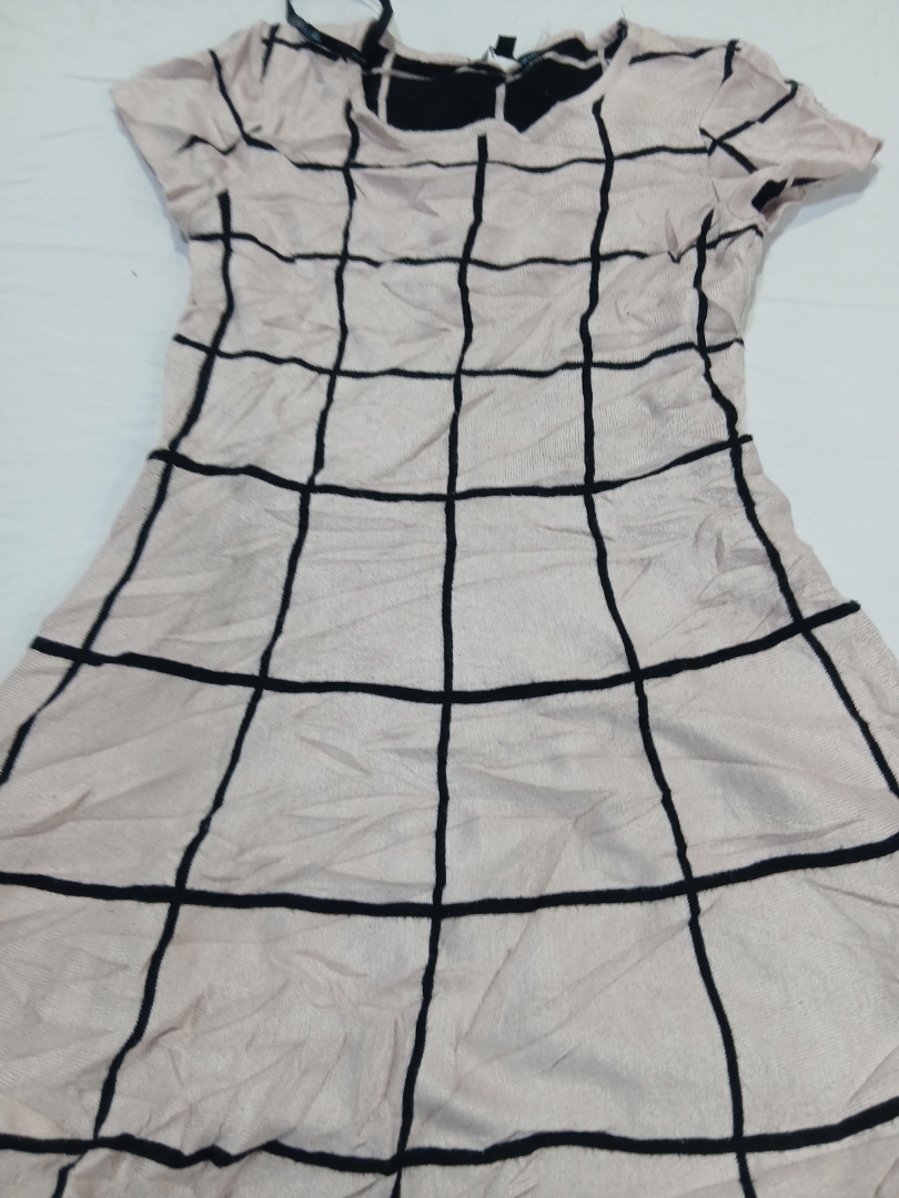 Women's Short Sleeve Plaid Dress