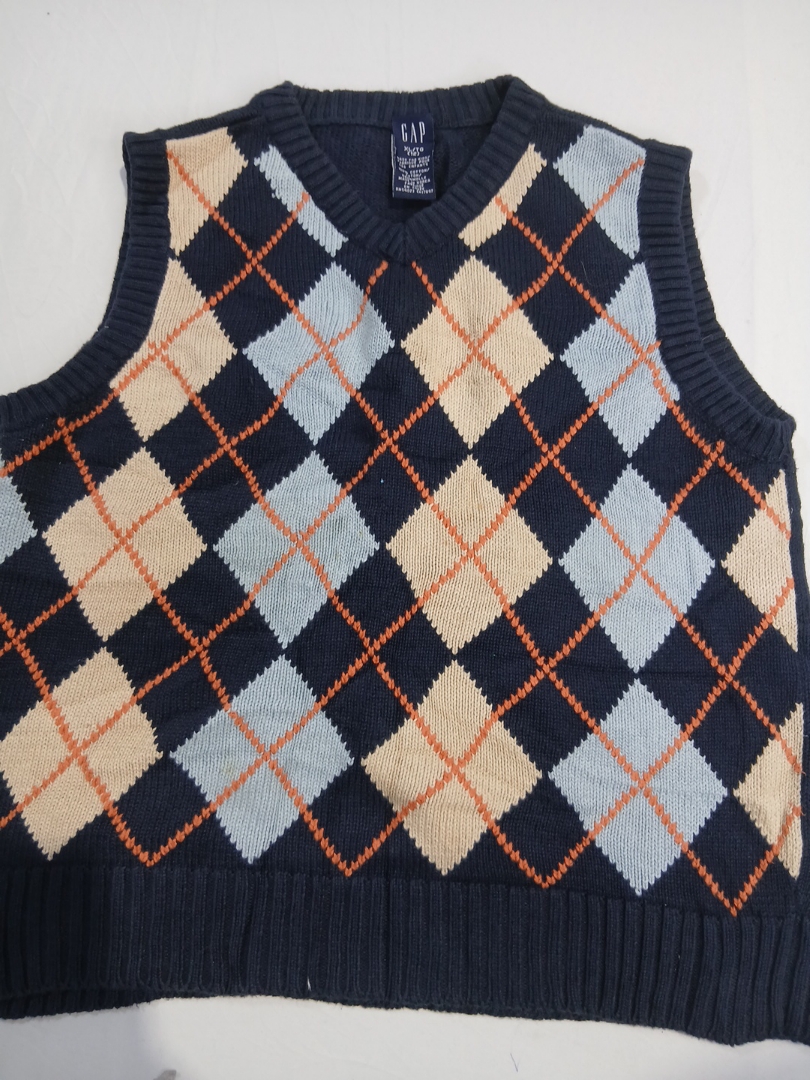 Canotta lavorata a maglia con motivo a rombi