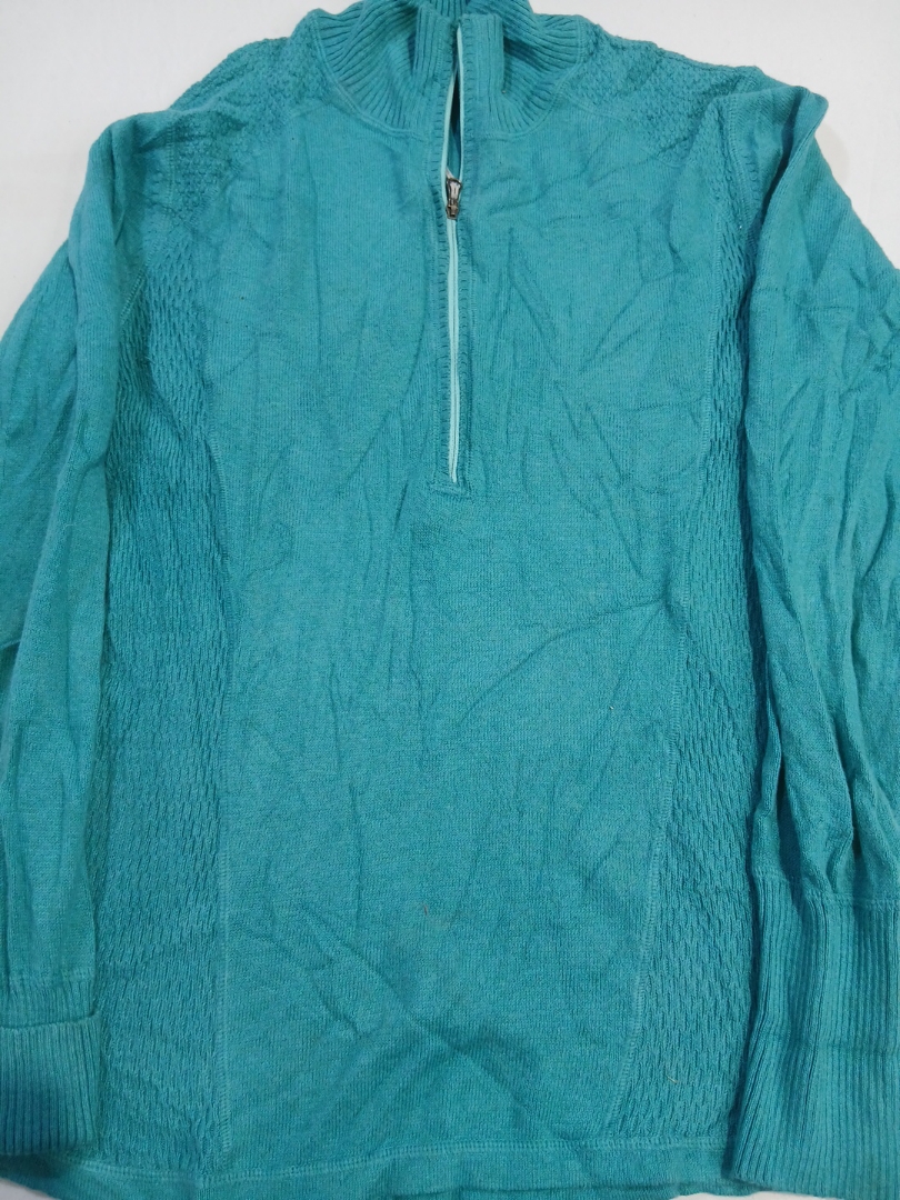 Suéter de Tricô Verde Água