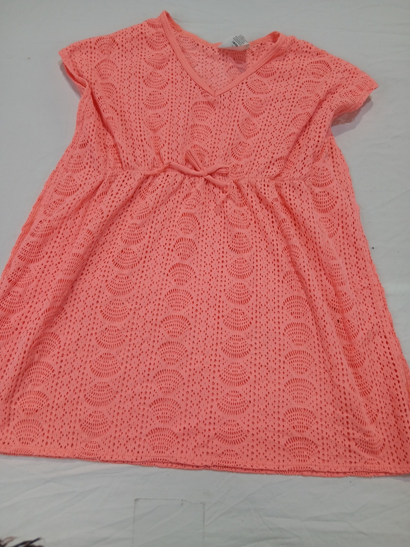 Peach Crochet Lace Dress
