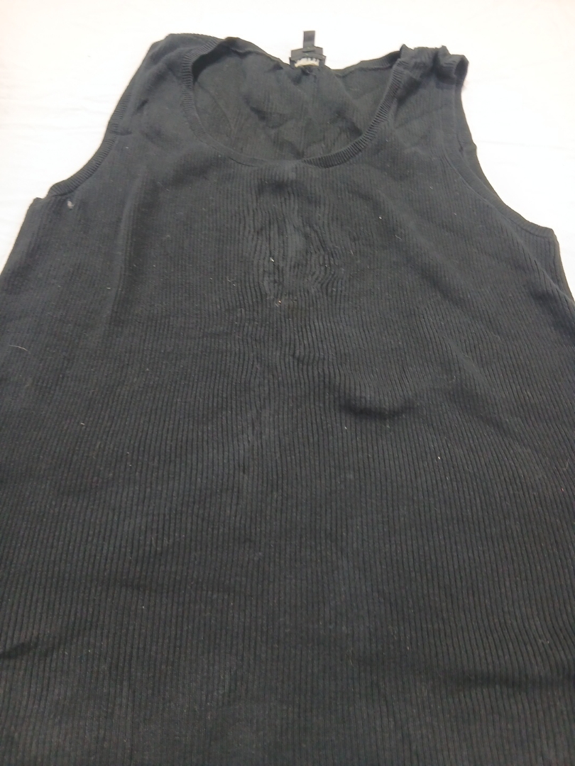 Canottiera a Costine Nera