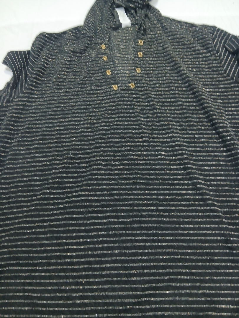 Black and Gold Striped Top