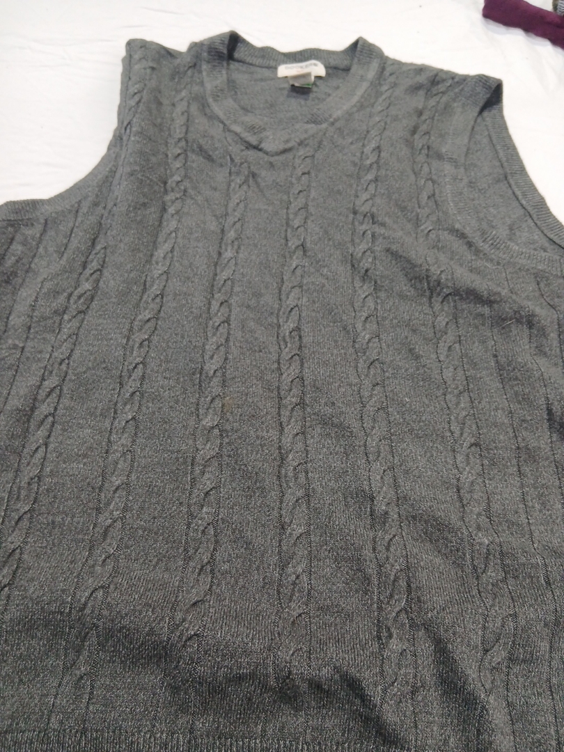 Maglione senza maniche grigio