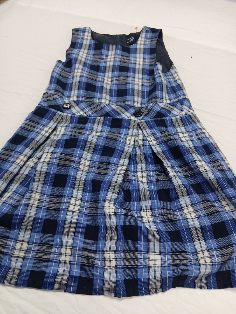 Lands' End Blue Plaid Dress