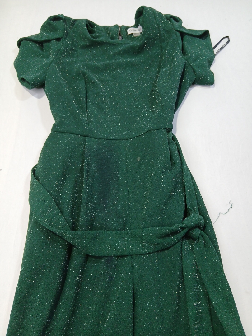 Calvin Klein Emerald Green Sparkle Jumpsuit