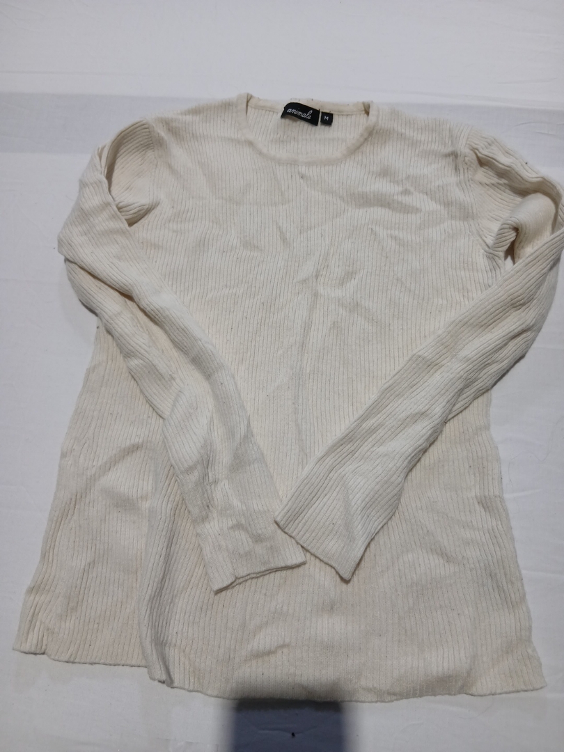 Maglione a maniche lunghe a costine