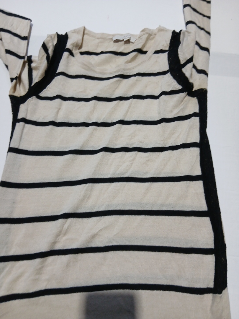 T-shirt a maniche lunghe a righe da donna