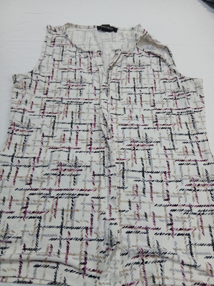 Gilet a scacchi bianco e multicolore