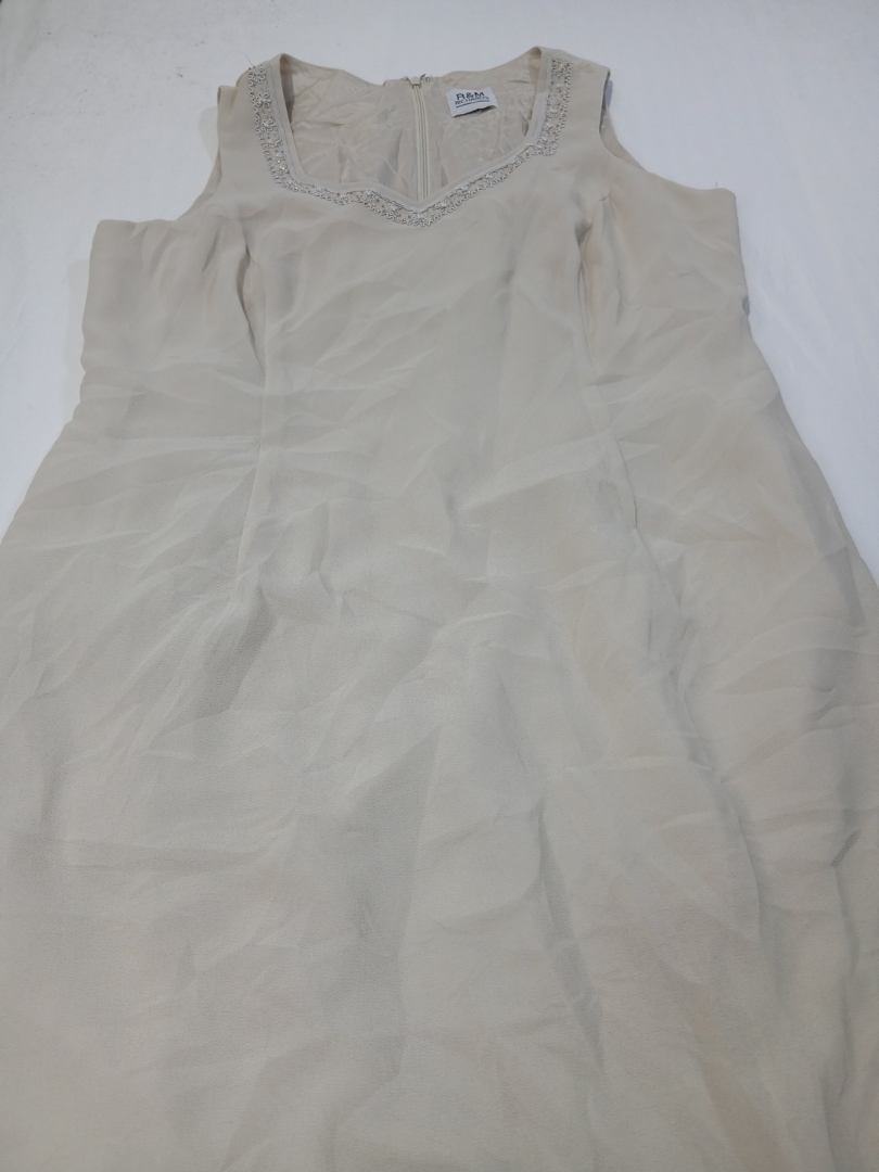 Beige Sleeveless Dress