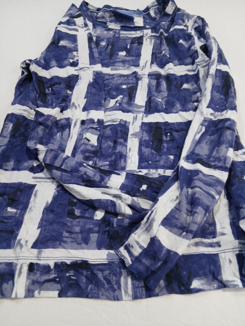 Simply Vera Vera Wang Blue Tie-Dye Top