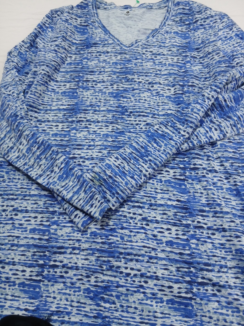 Blue Long-Sleeve Top