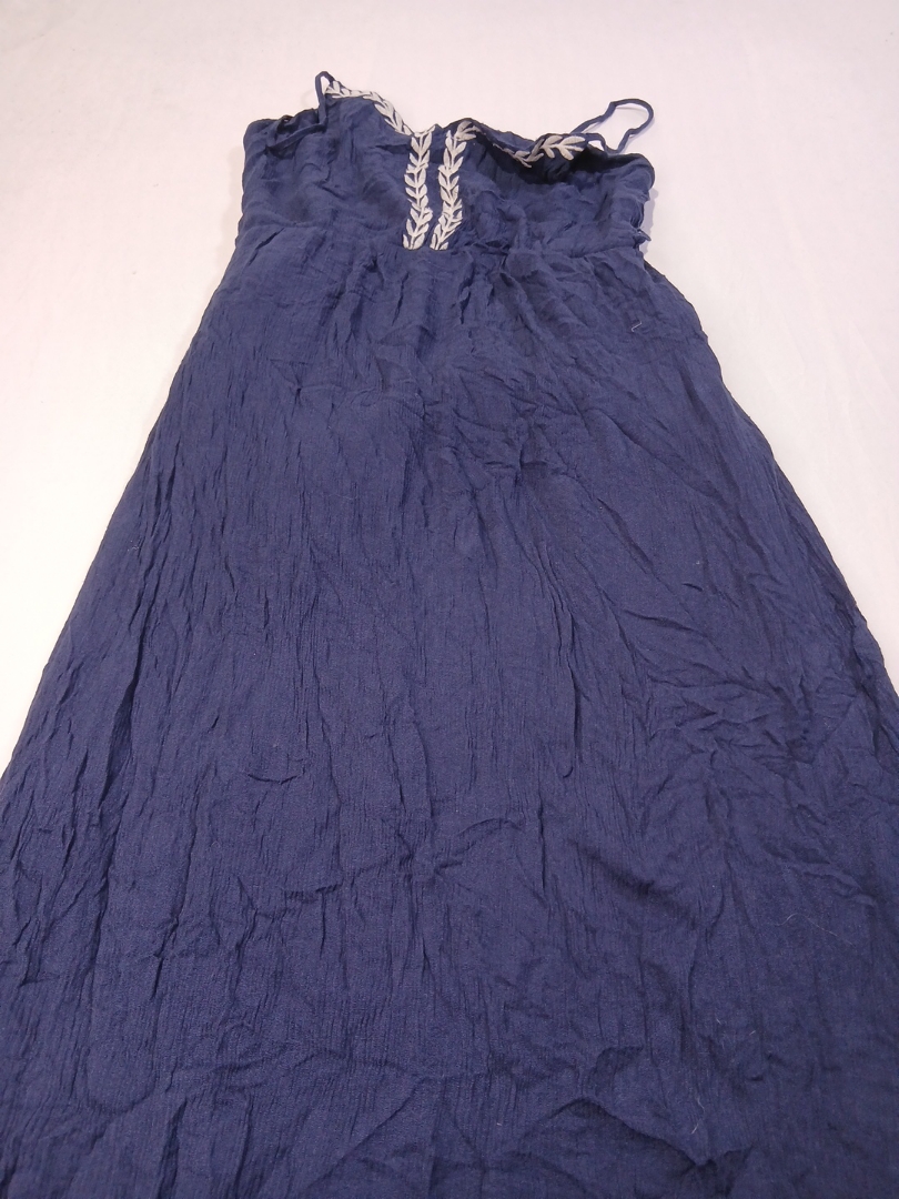 Blue Strapless Maxi Dress