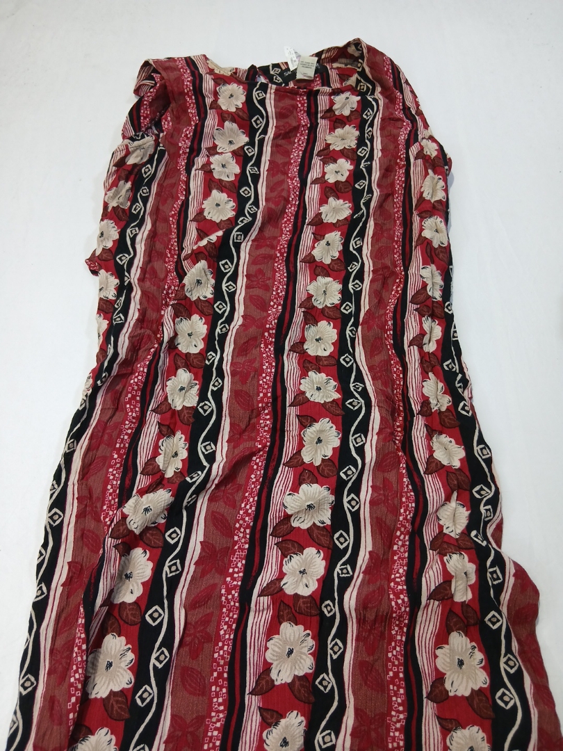 Sage Harbor Woman Red Floral Maxi Dress