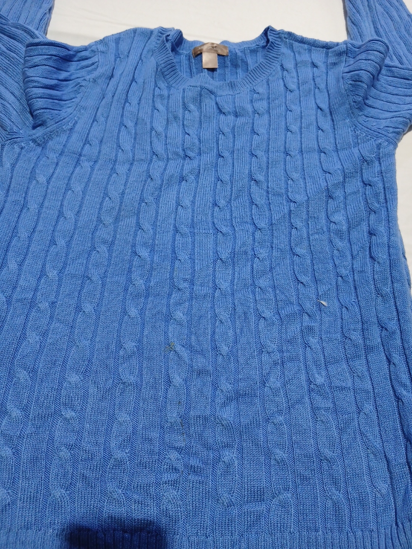 Suéter de Tricô Azul