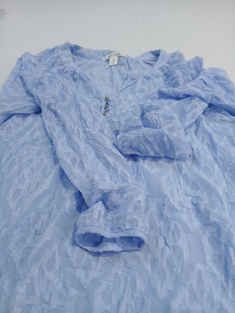 Top de Renda Azul Claro