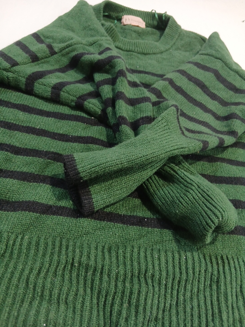 Green Striped Sweater