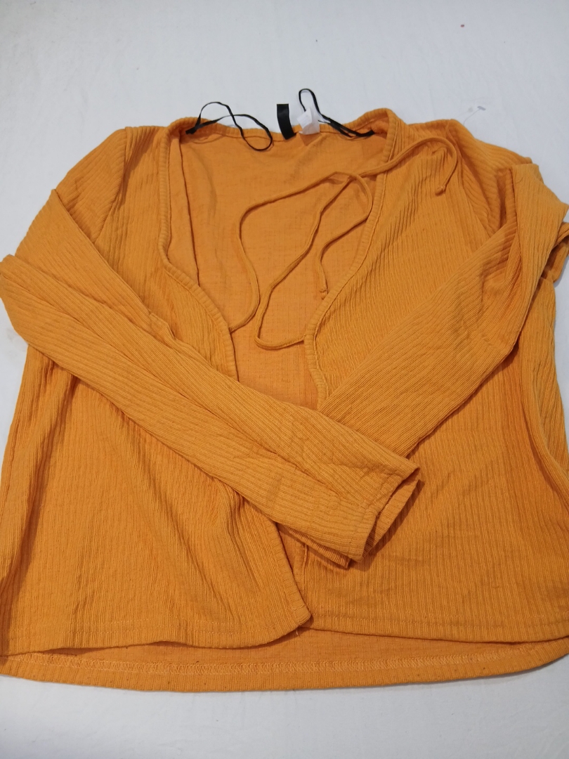 Orange Ribbed Top
