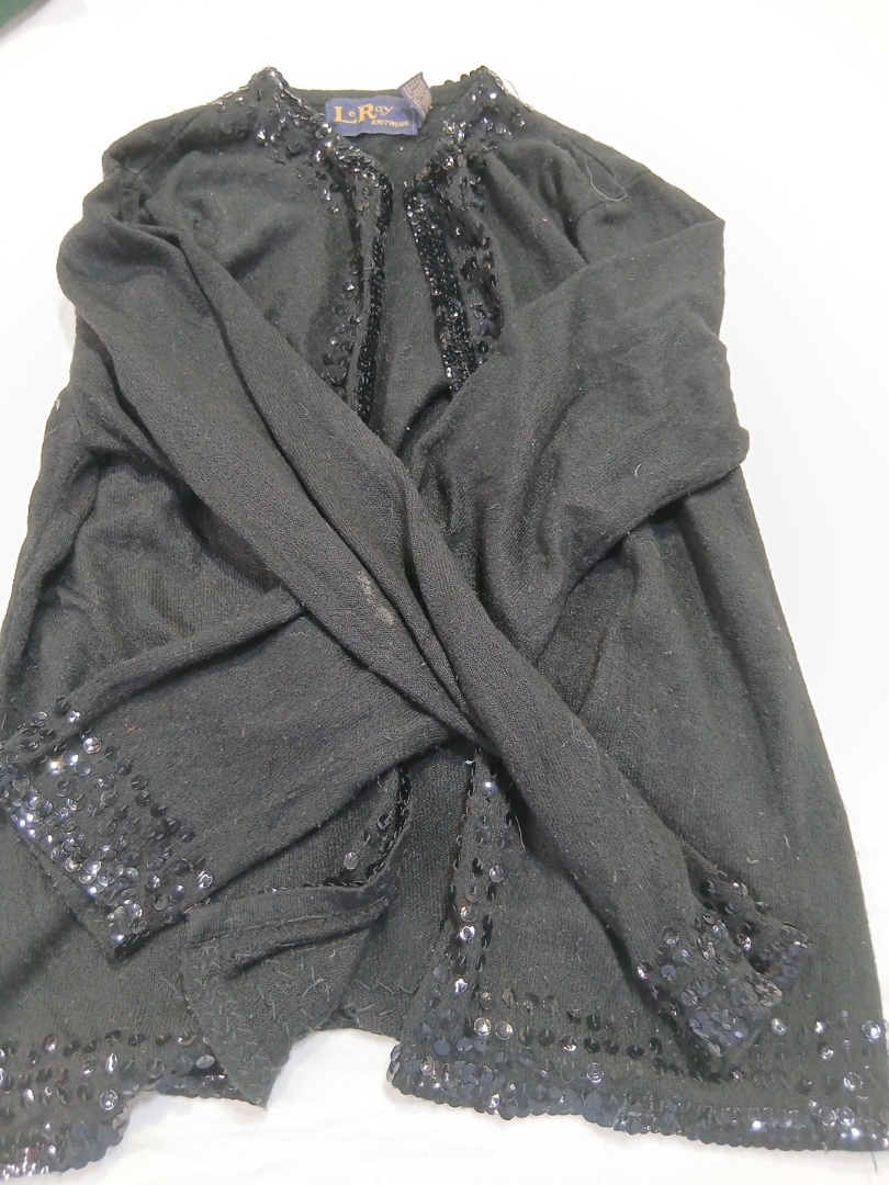 Black Sequined Shawl