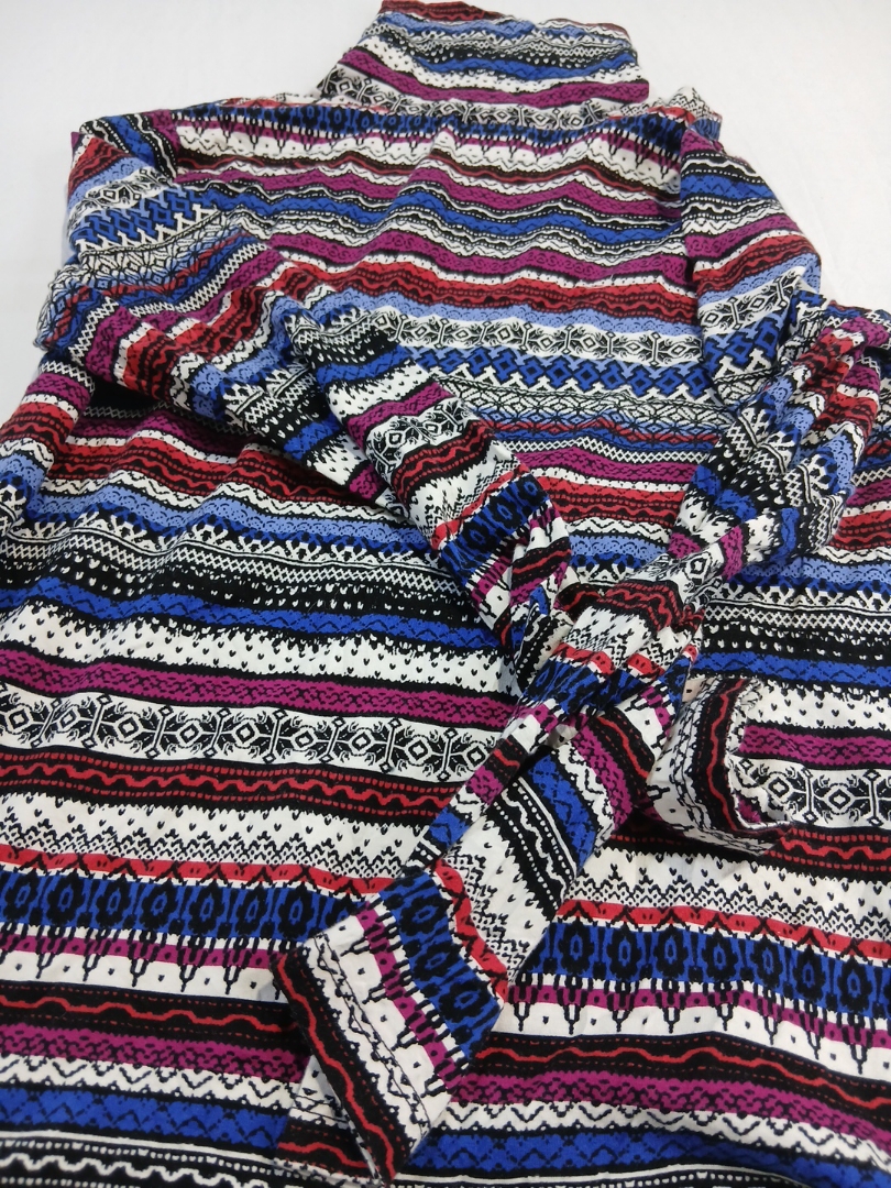 Top lavorato a maglia a righe multicolori