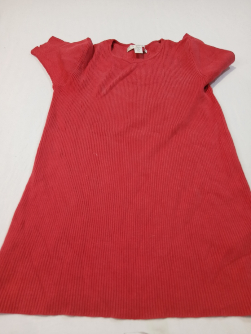 Suéter de malha canelada vermelha Liz Claiborne pa..