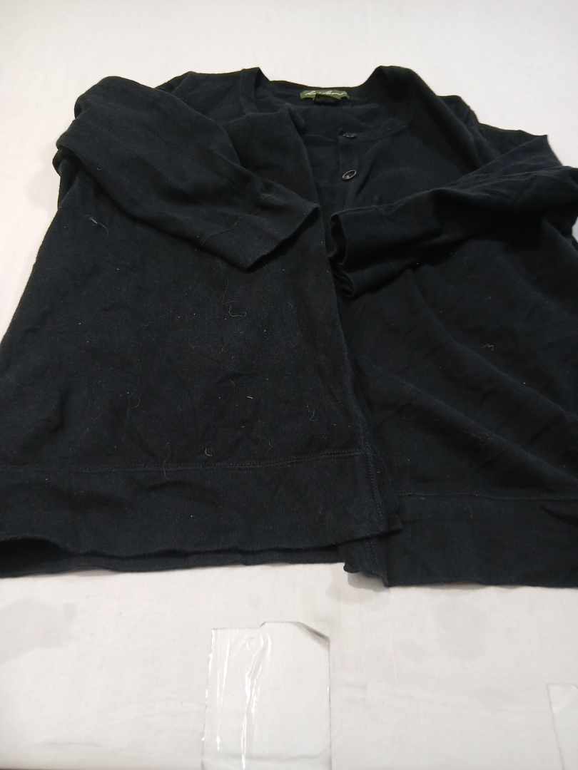 Eddie Bauer Black Long Sleeve Knit Cardigan XXL