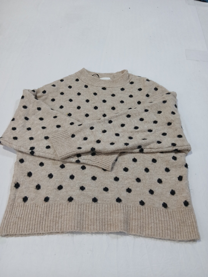 H&M Maglione in Maglia a Pois Beige