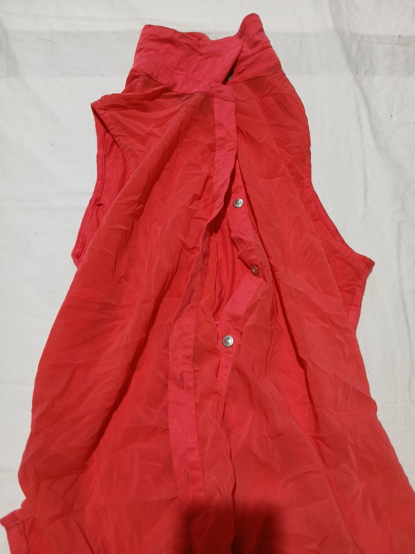 Style & Co Red Sleeveless Polyester Formal Vest - ..