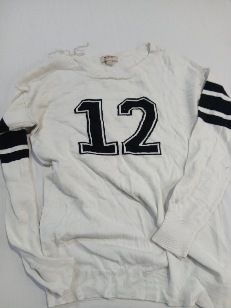 Arizona White Crewneck Sweatshirt with Black Numbe..