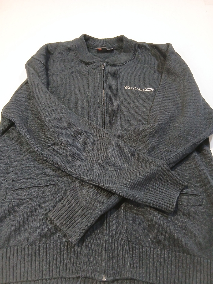 Cobmex Grey Zip-Up Knit Track Jacket