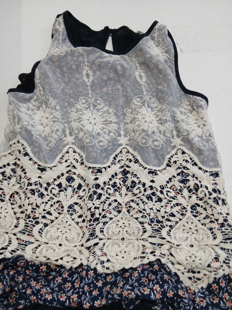 Mango Sheer Lace Blouse