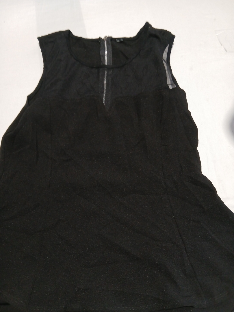 Black Sleeveless Sheer Blouse