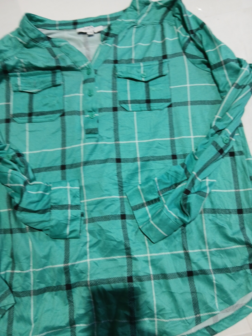 mySTYLe Green Plaid Flannel Shirt