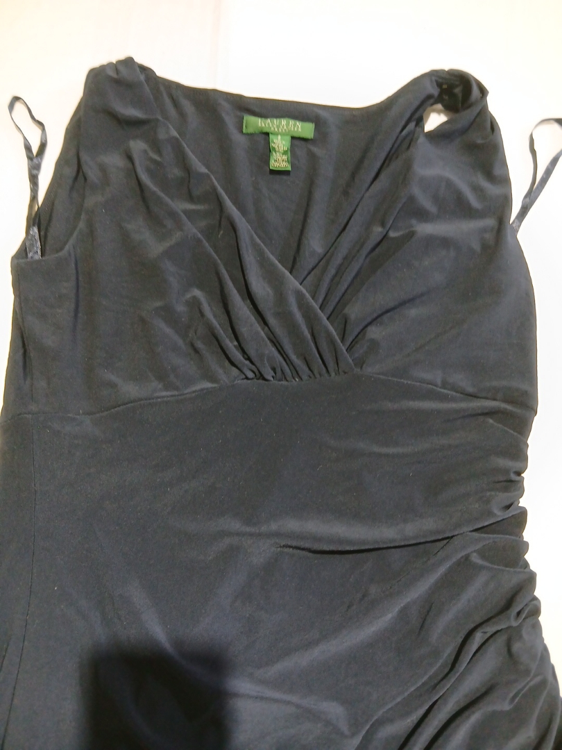 Top Sem Mangas Drapado Ralph Lauren Preto