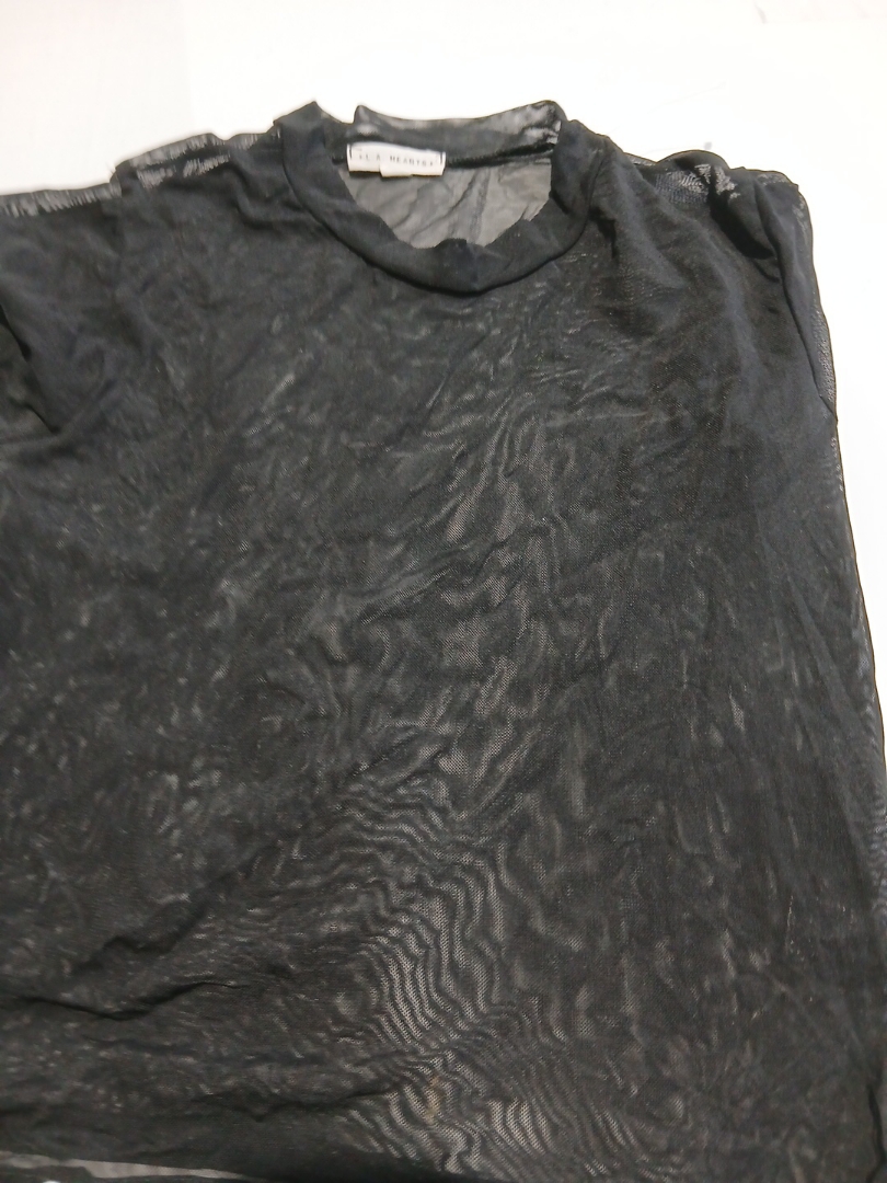 L.A. Hearts Sheer Black Blouse