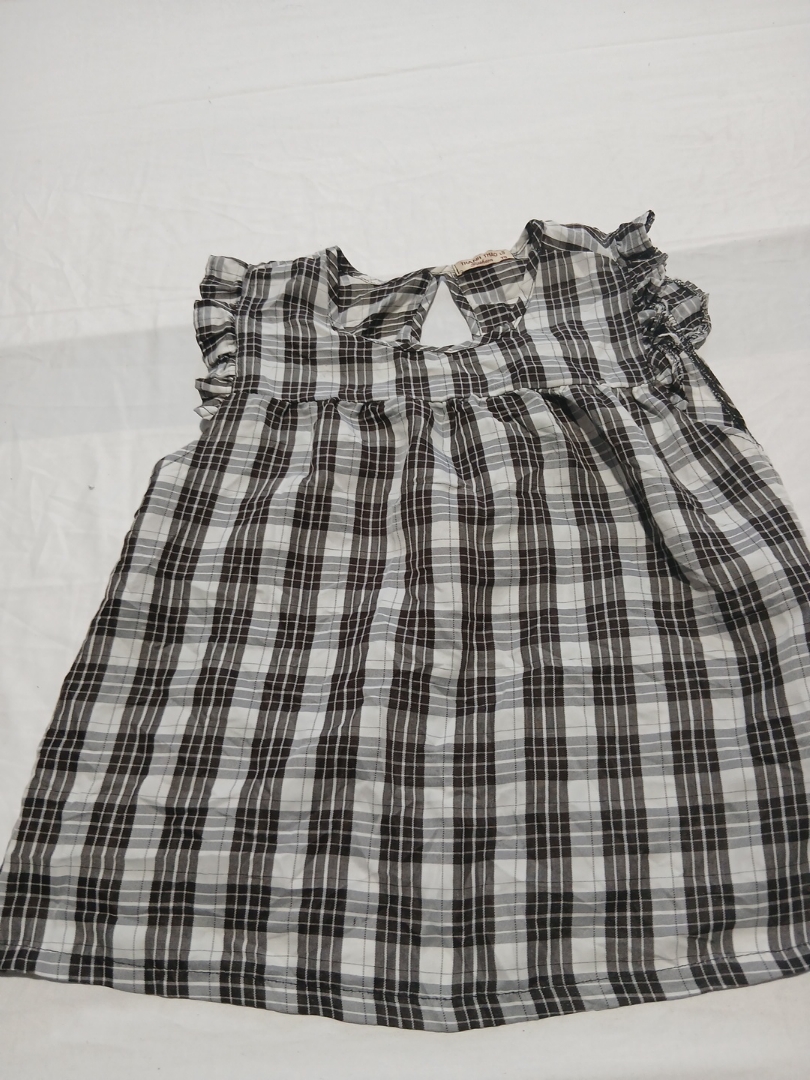 Blusa a balze a quadri Thanh Thao