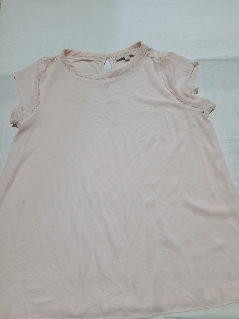 LOFT Pink Short Sleeve Blouse