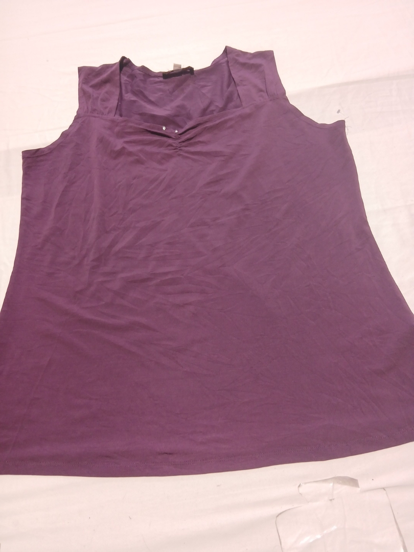 Claire France Purple Basic Tank Top
