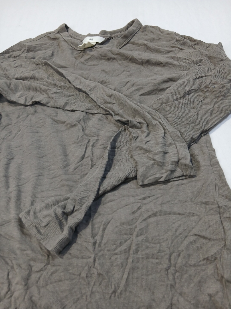 Camiseta de Manga Longa Cinza Sem Marca