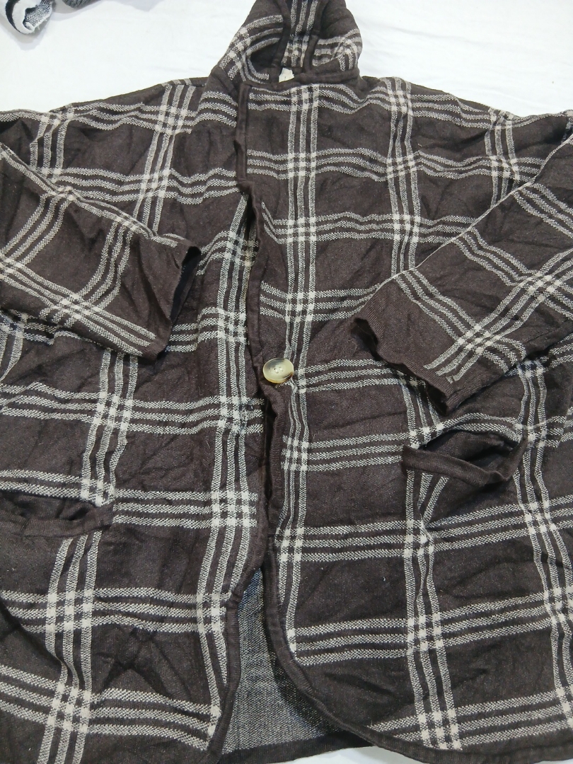 Dreamers Plaid Knit Cardigan Jacket