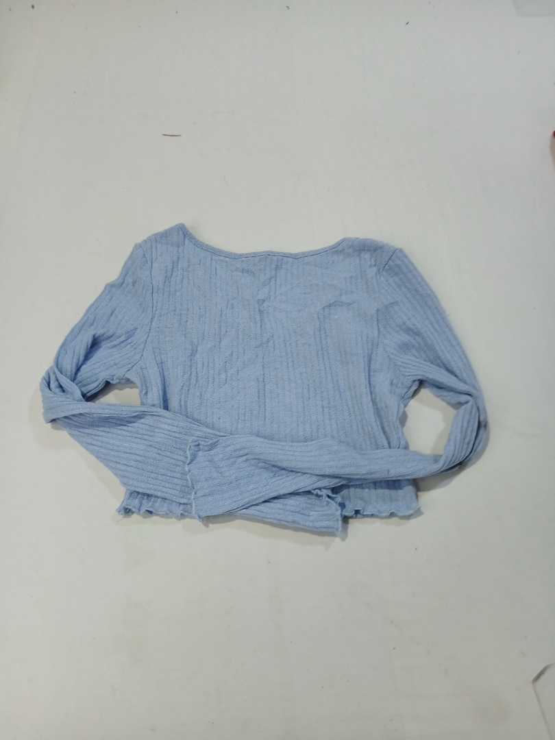 ASOS DESIGN Blusa in Maglia Azzurra Chiara con Vol..