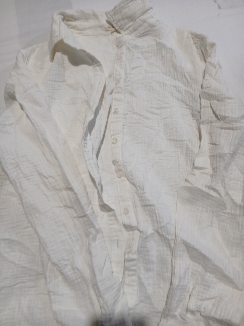 En Crème White Long Sleeve Blouse