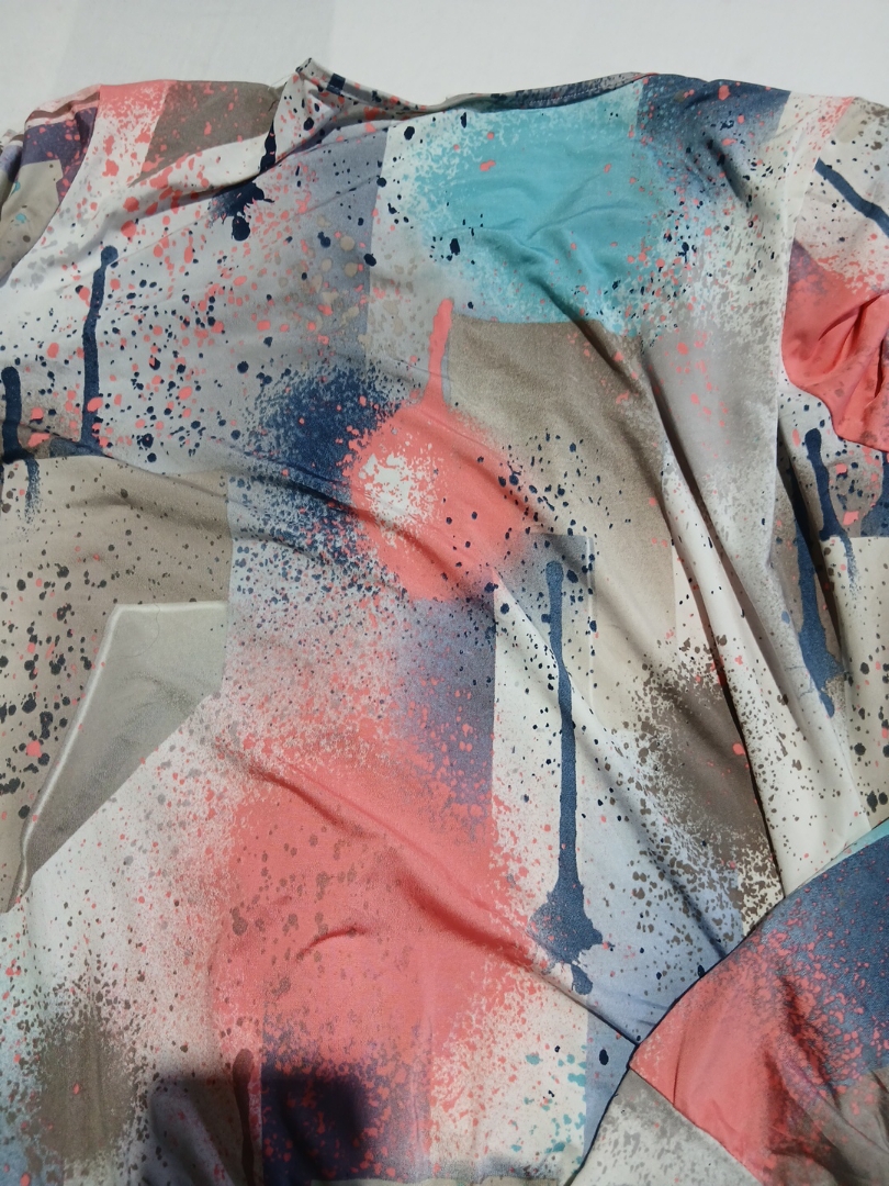 Blouse à manches longues imprimée abstraite