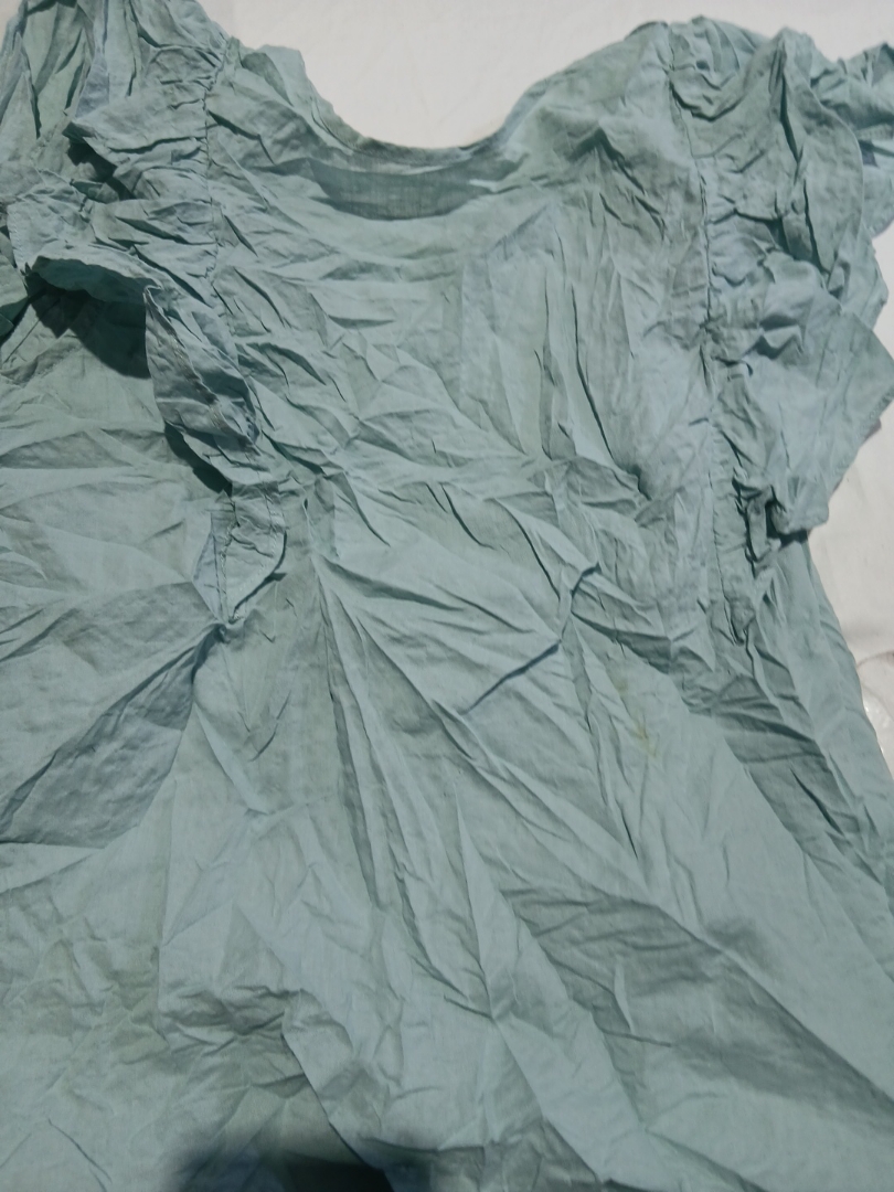 Unbranded Light Blue Ruffle Blouse