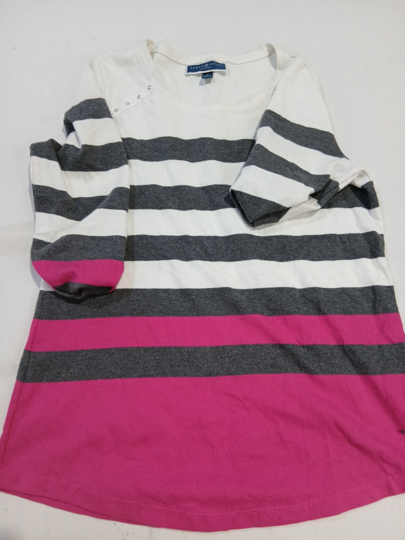 Blouse à manches longues rayée Karen Scott