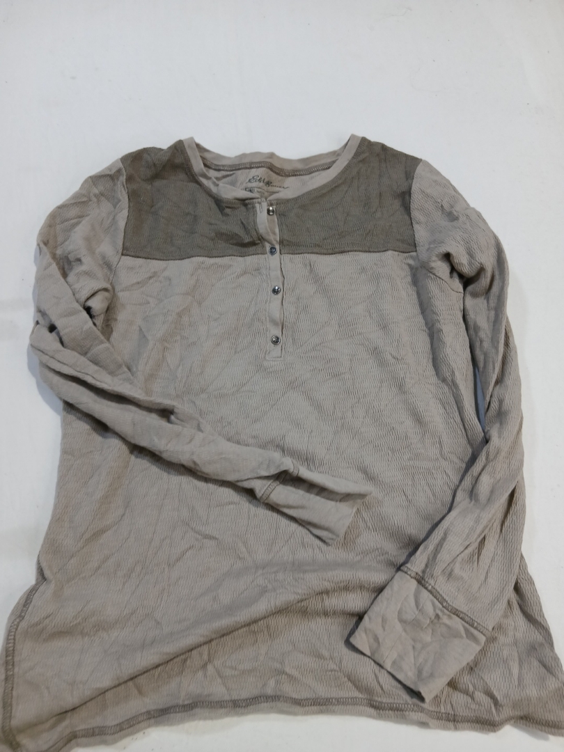 Camisa de Botão de Manga Longa Eddie Bauer Cinza