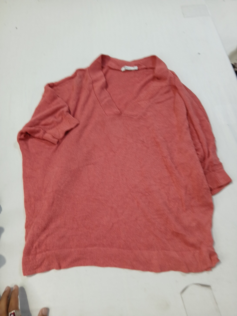 Reiss V-Neck Short Sleeve Blouse