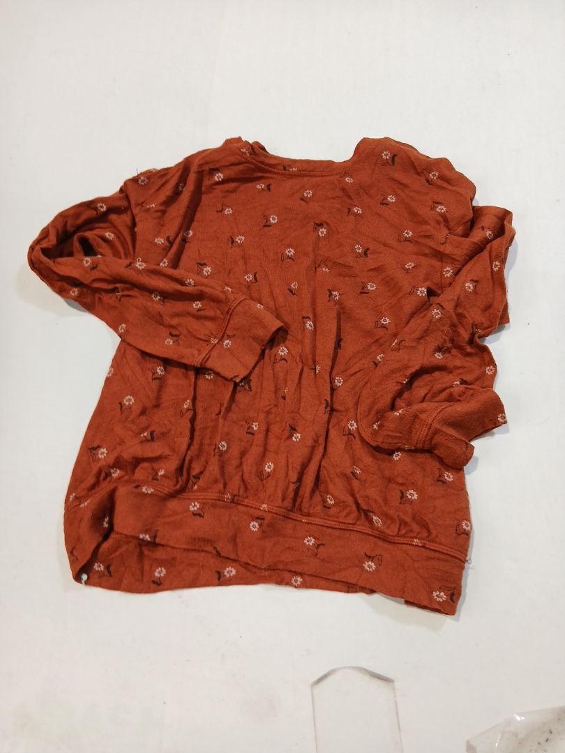 Rust Floral Knit Sweater