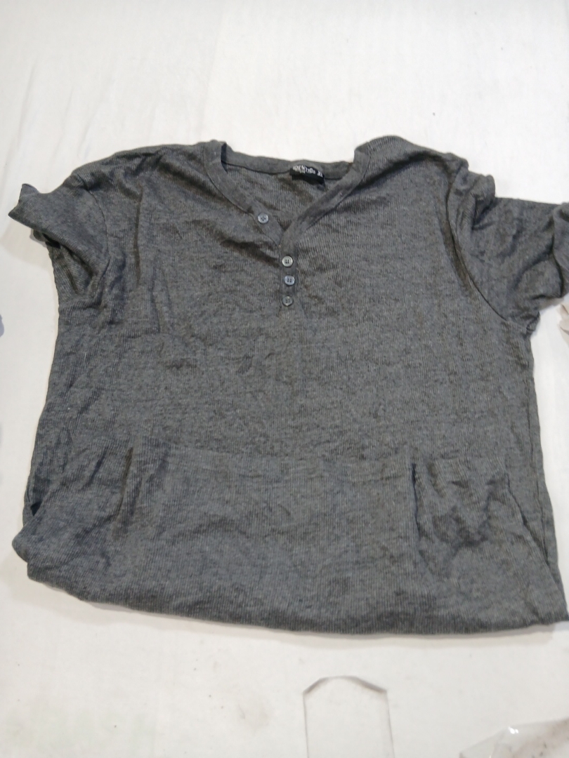 Camisa de Manga Curta Cinza Masculina Identic